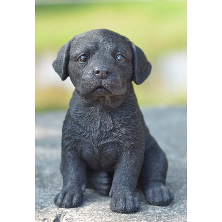 Hi-Line Gift Standing Black Labrador Puppy Statue