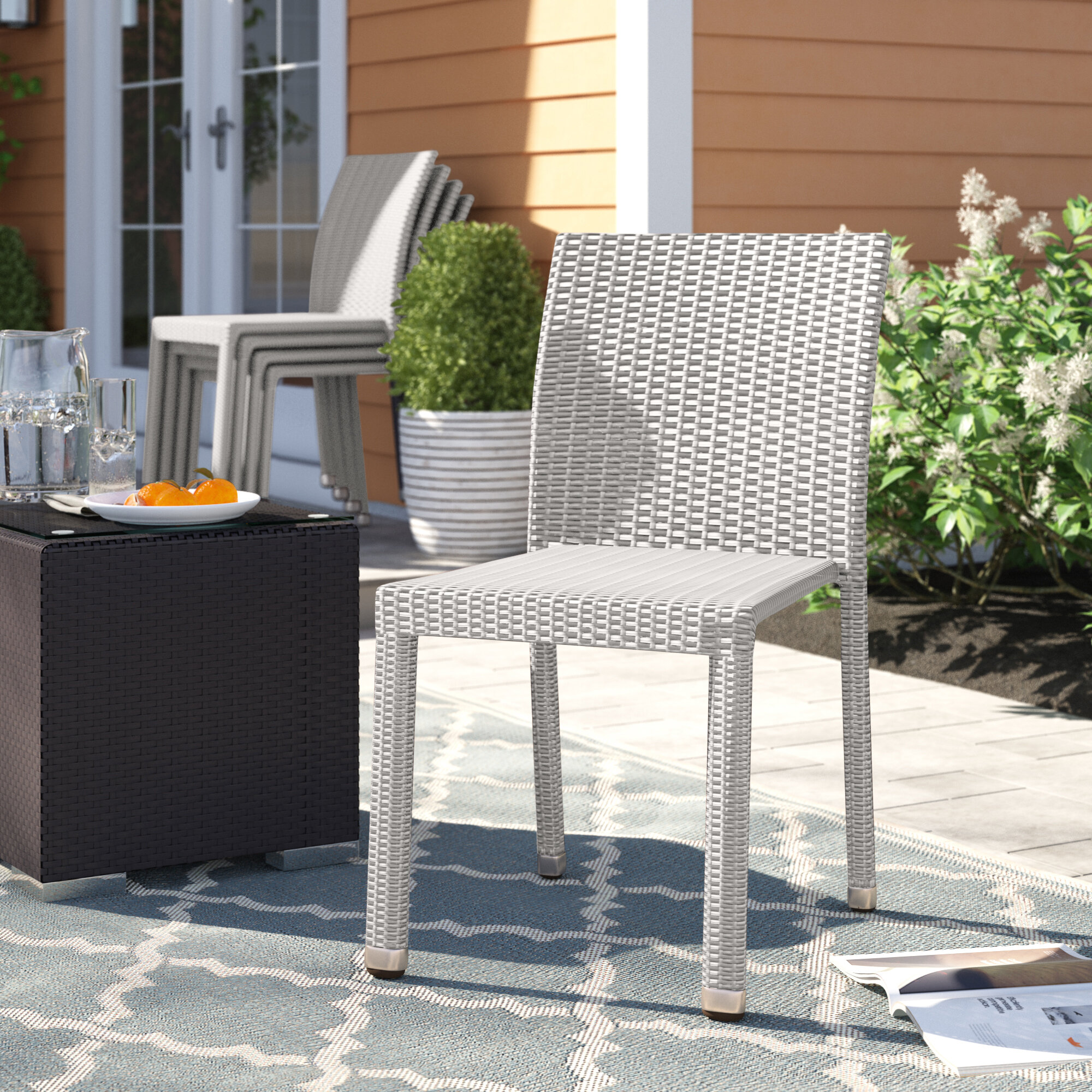 Sol 72 Outdoor Blakely Stacking Patio Dining Chair Reviews Wayfair