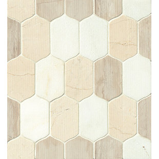 Villa Paz Stone Mosaic Tile in Glossy Rio by