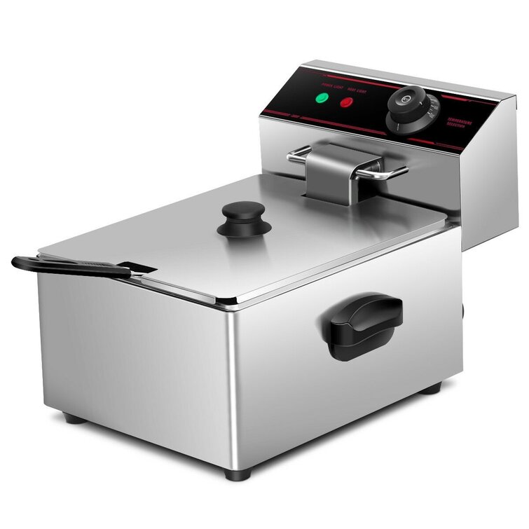 Electric 11L Dual Tanks Deep Fryer Commercial Tabletop French Fryer Fast Food 