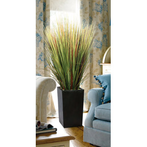 Realistic Grass in Square Tapered Planter