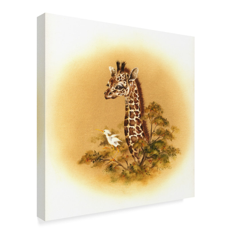 Winston Porter Giraffe Baby Acrylic Painting Print On Wrapped