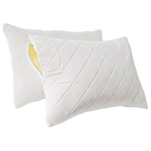 Tailor Fit Quilted Memory Foam Zippered Pillow Enhancer (Set of 2) by Perfect Fit Industries