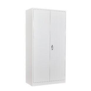 Metal Storage Office Cabinet 2/4 Door Cupboard Wardrobe Shelves Locker Steel US 