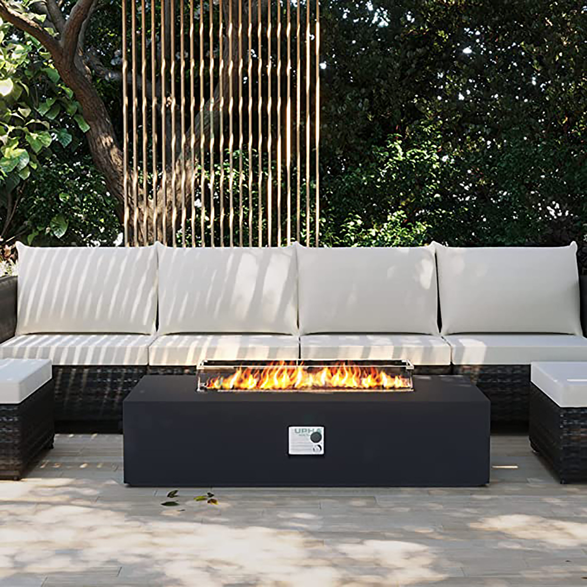 UPHA Rectangular Fire Pit Flame Guard Wayfair