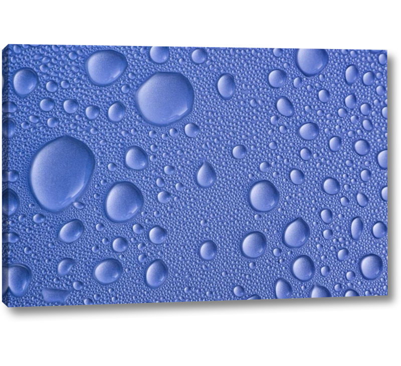 Close Up Of Frozen Water Drops Graphic Art Print On Wrapped Canvas