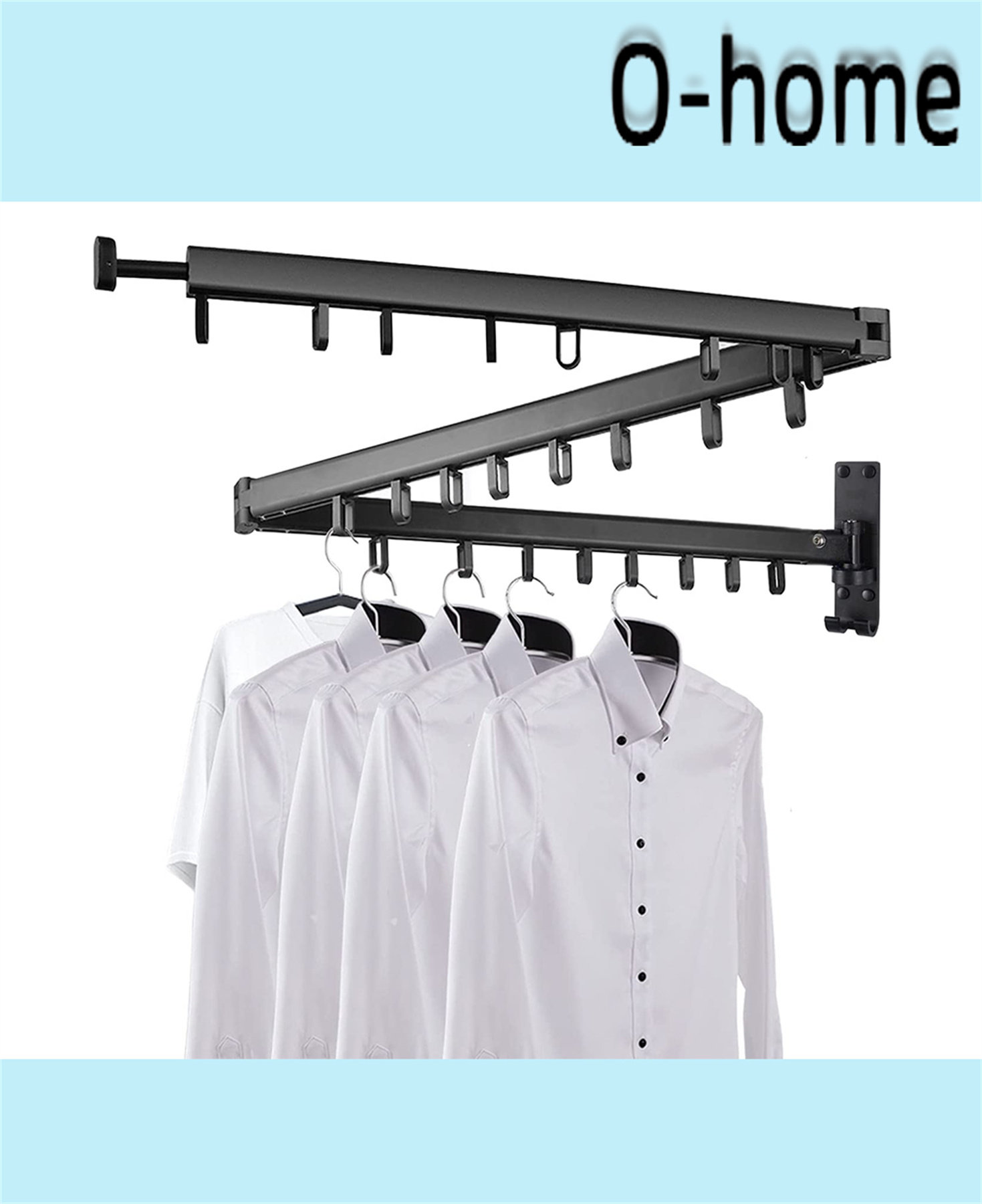 Ohome TriFold Wall Mounted Folding Clothes Hanger Wayfair