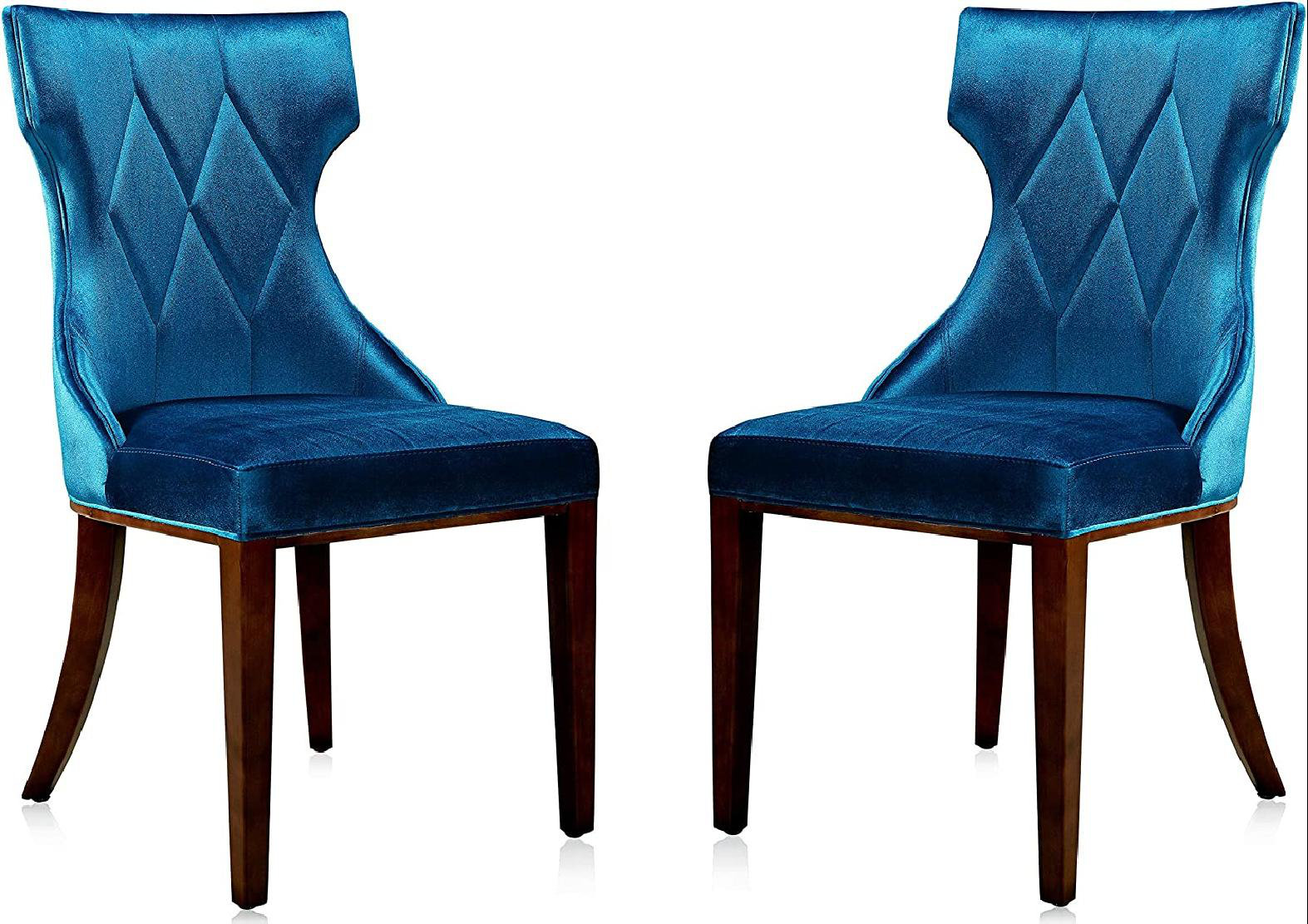 ZHENMIAO XINLEI TRADING INC Mid Century Modern Velvet Upholstered Wingback Din Velvet Wing Back