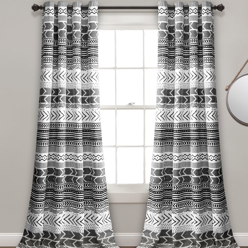 Union Rustic Tidwell Geometric Room Darkening Thermal Grommet