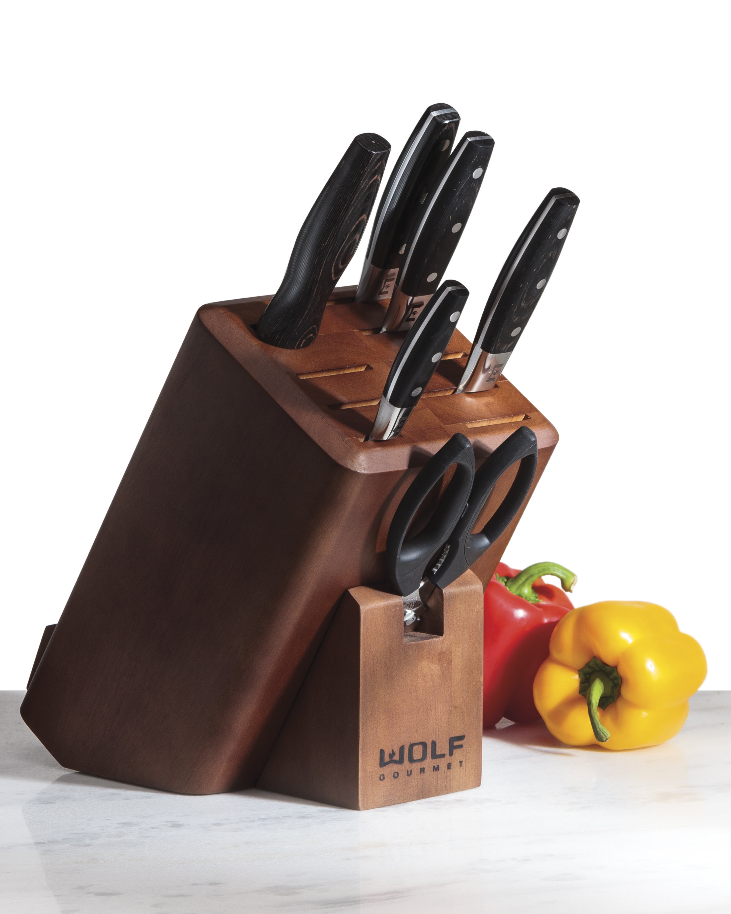 Wolf Gourmet 7 Piece Knife Block Set Wayfair
