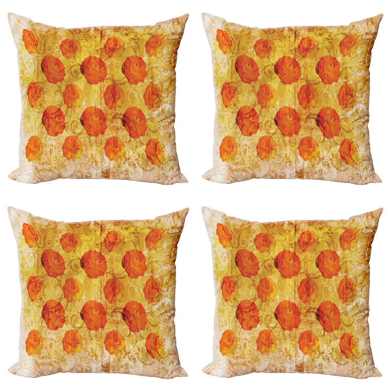 orange throw cushions