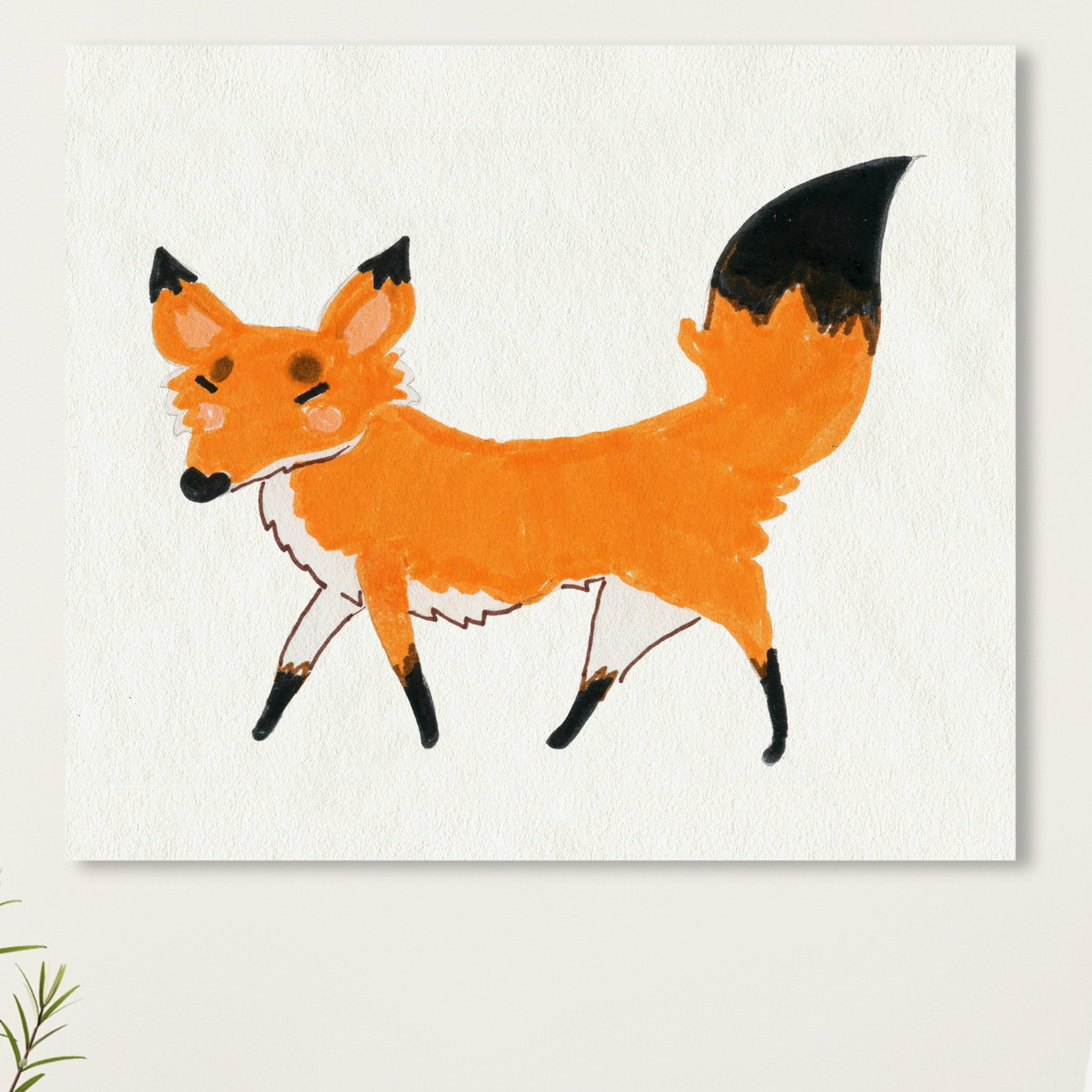 House Of Hampton Pet Fox Painting On Canvas Wayfair
