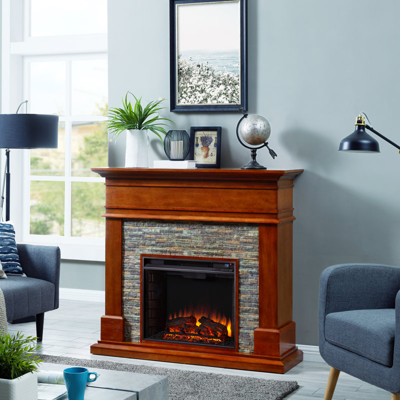 Kitsco Boyer Wall Mounted Electric Fireplace Mantel Wayfair