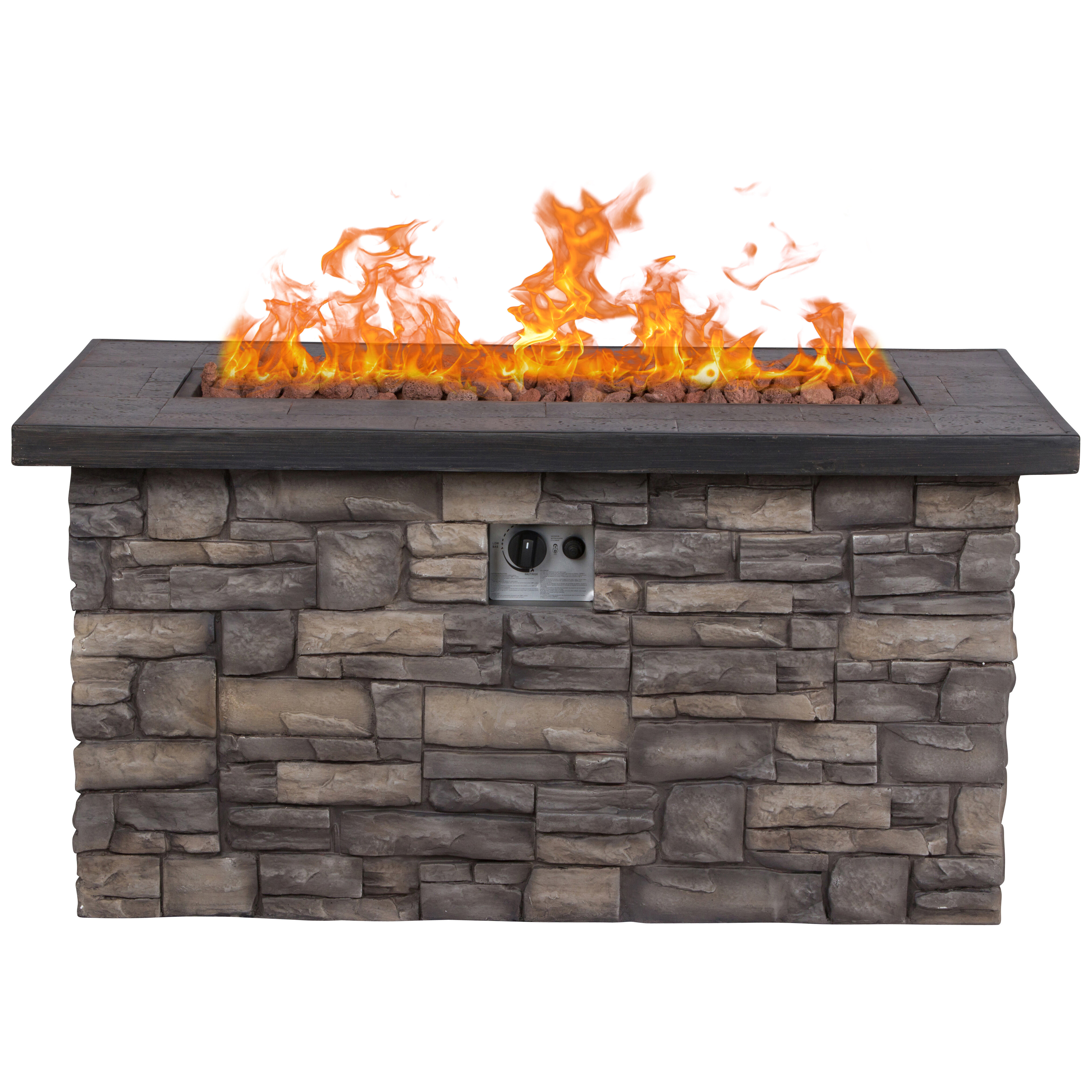 Darby Home Co Provencher Outdoor Concrete Propane Fire Pit Wayfair