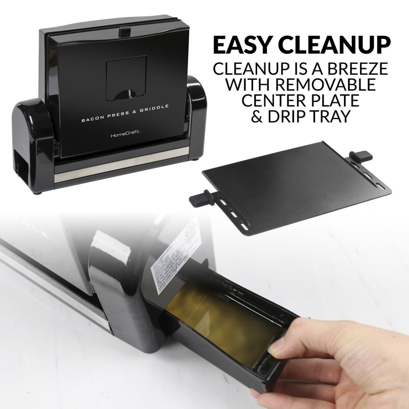 Cooks 6 Pieces, HomeCraft FBG2 Nonstick Electric Bacon ...