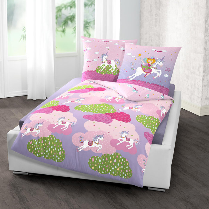 Renforcé-Kinderbettwäsche EINHORN - Bierbaum