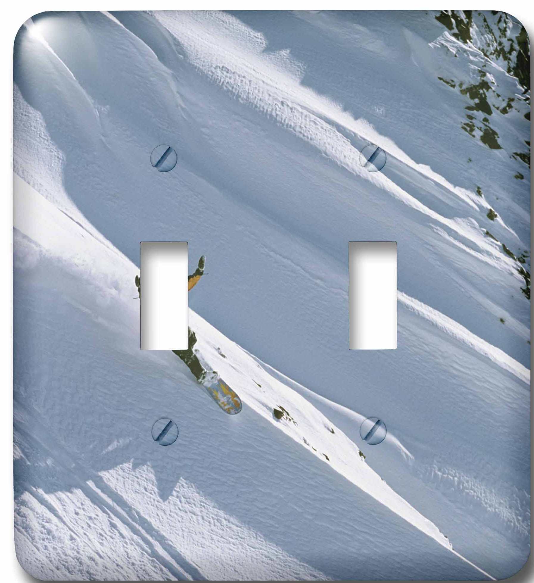 3drose Snowboarding Big Cottonwood Wasatch 2 Gang Toggle Light Switch Wall Plate Wayfair