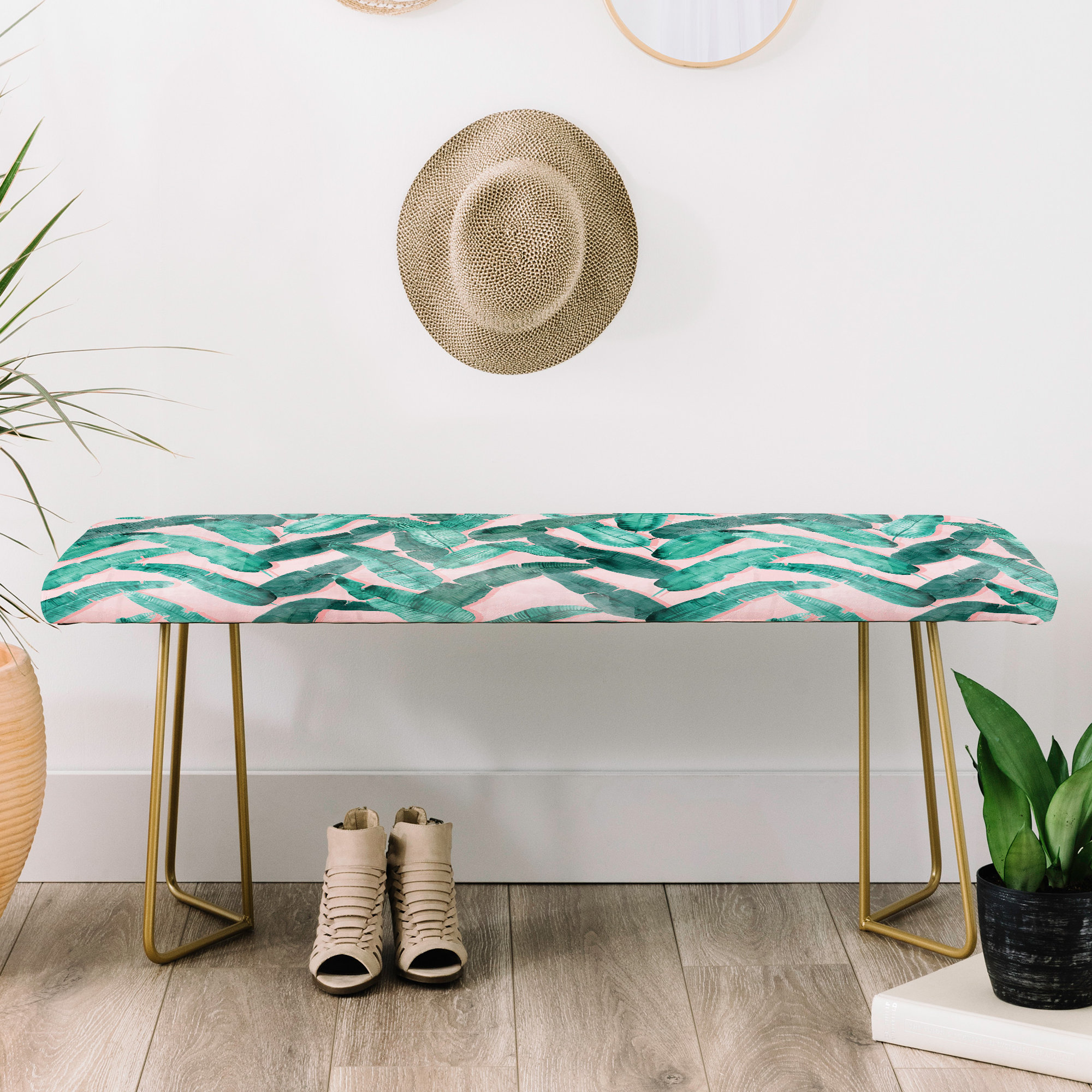 East Urban Home Dash And Ash Faux Leather Bench Wayfair
