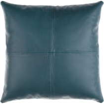 round leather throw pillows