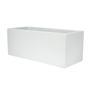 Modern White Planters Allmodern Barclay Rectangle Fibergl Planter Box