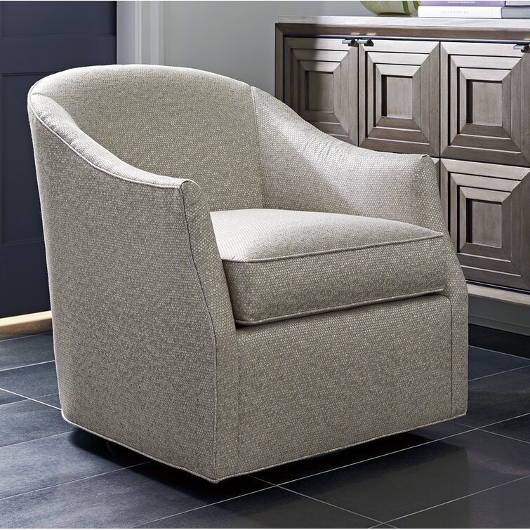 swivel down feather accent chair