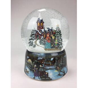 Snow Water Globe Resin Temple Miniature Figurine Souvenir Hand Crafted Gift 