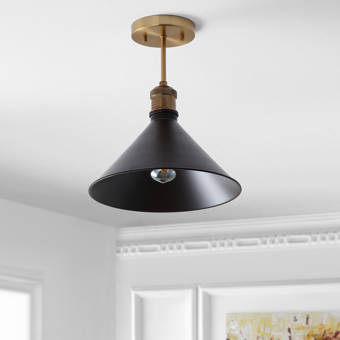 Breakwater Bay Shumway 1 Light 10 Simple Cone Semi Flush Mount Reviews Wayfair