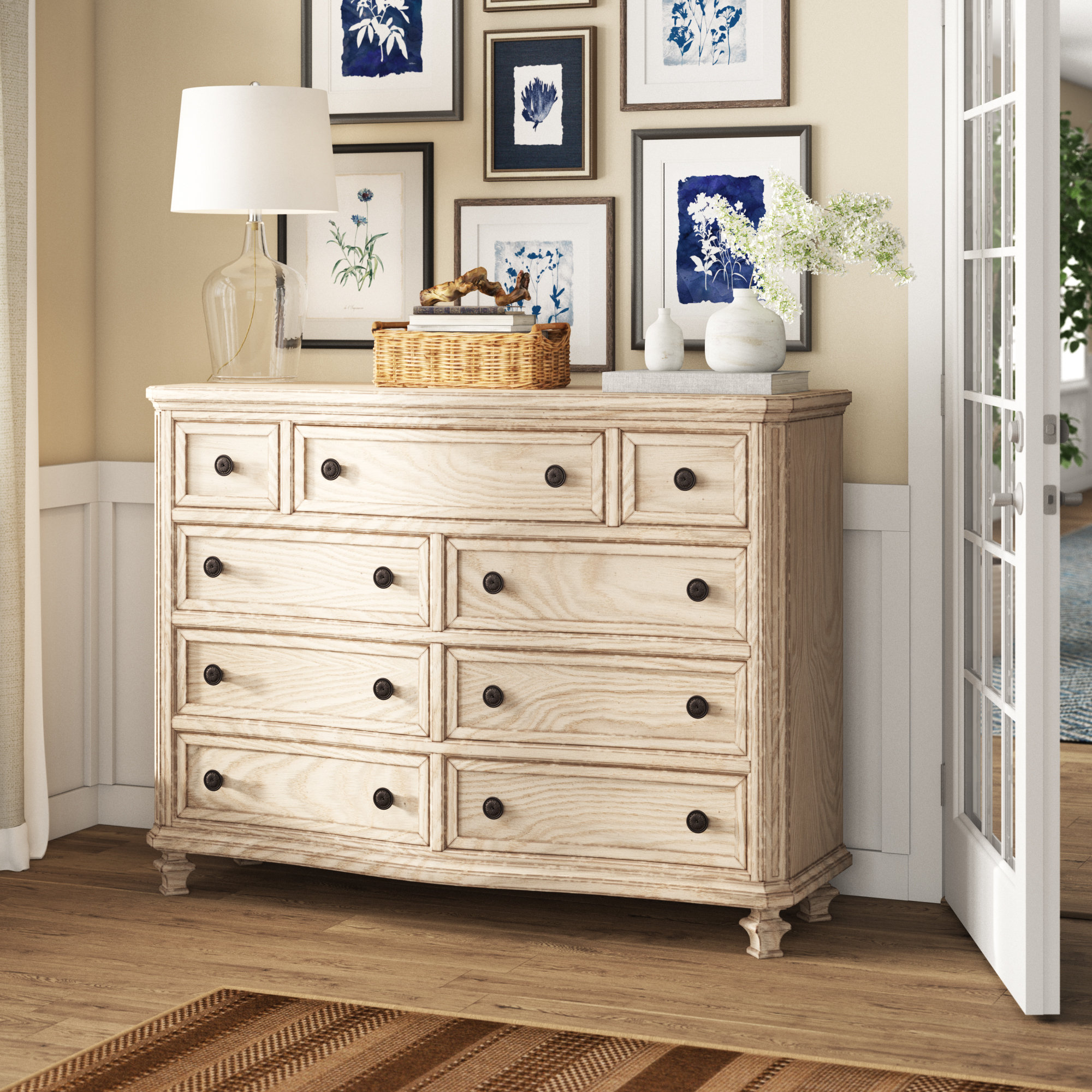 Bretenieres 9 Drawer Standard Dresser Chest Reviews Birch Lane