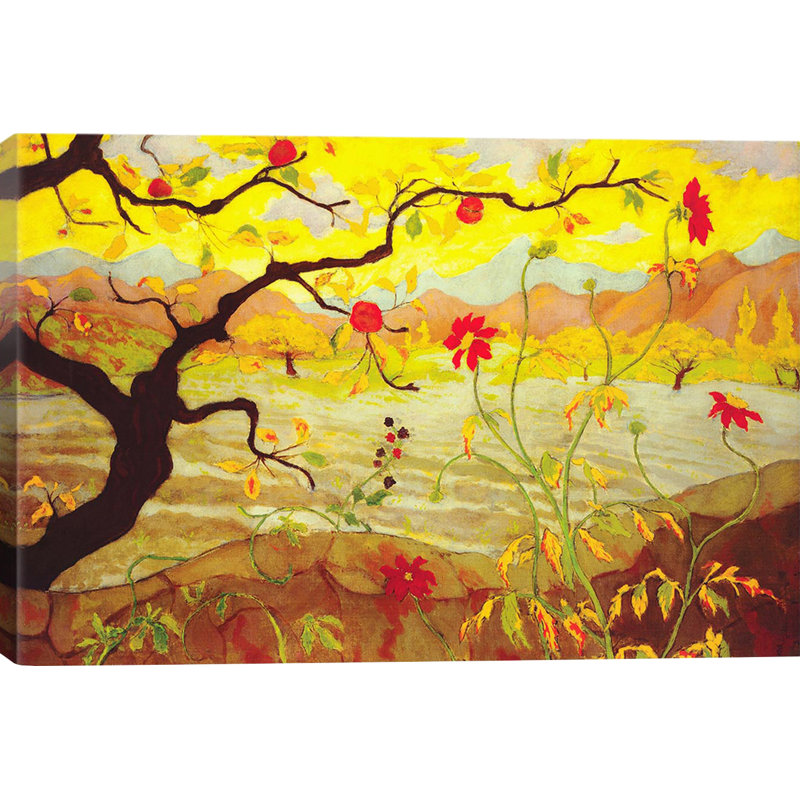Charlton Home Apple Tree With Red Fruit By Paul Ranson Painting