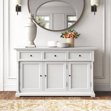 Grigio Nobilitato FMD Möbel Sorrento H10 Buffet 80 x 49.9 x 109 H Cm Bianco 