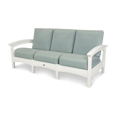 Trex Outdoor Rockport Club Sofa Colour: Classic White / Spa