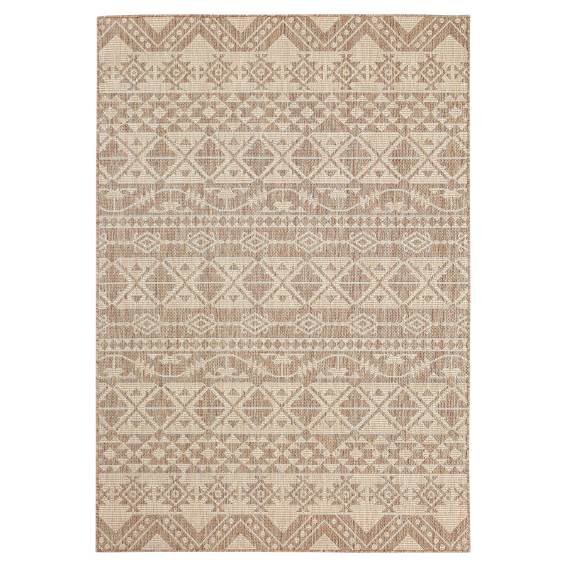 Union Rustic Eveloe All Weather Boho Chic Beige Indoor Outdoor Area Rug Wayfair