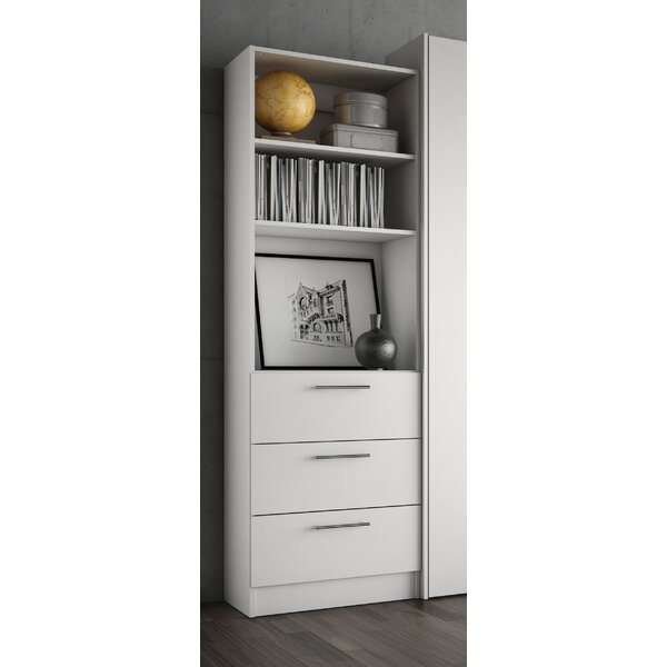 Wade Logan Lower Weston 3 Drawer Standard Bookcase Reviews Wayfair