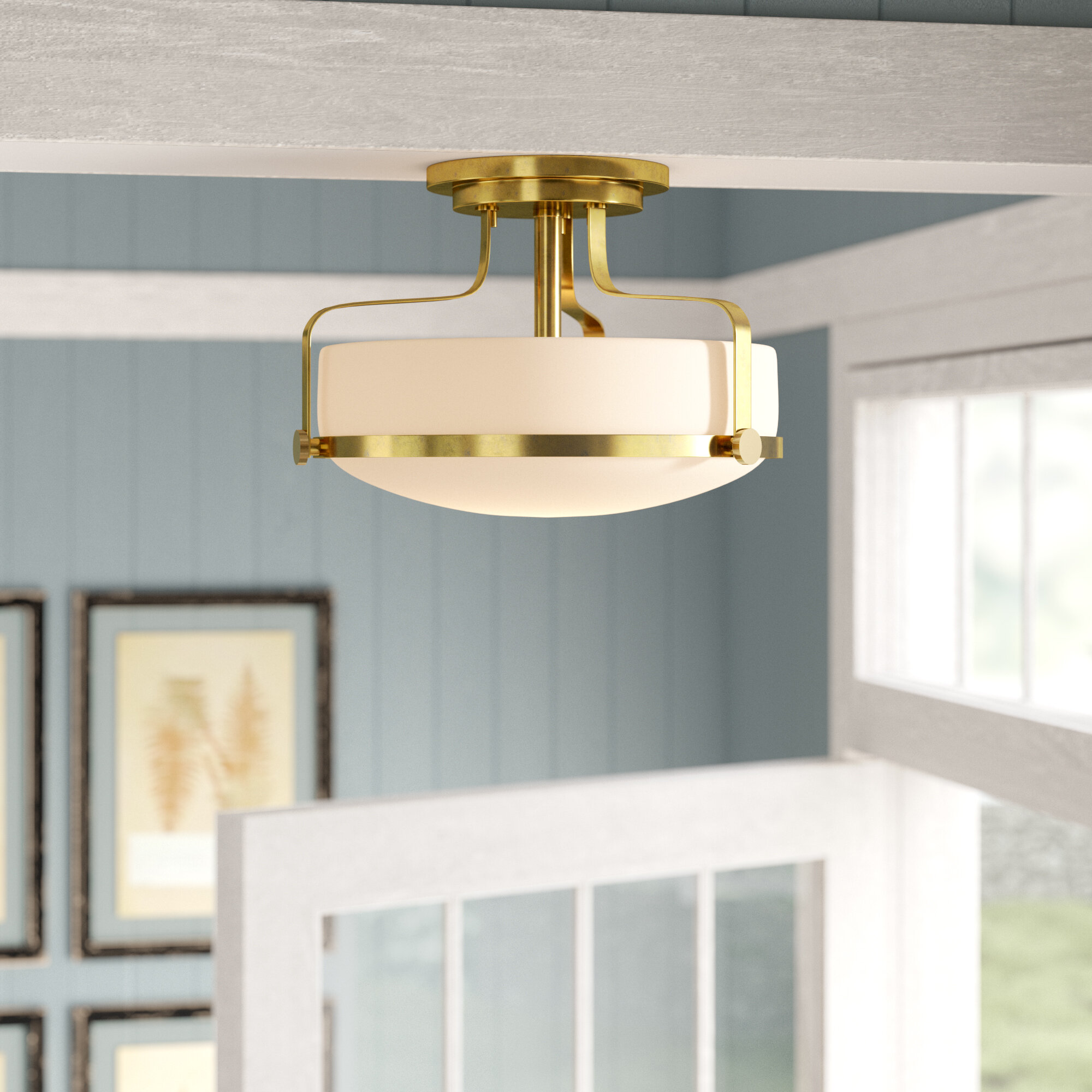 hinkley harper semi flush mount