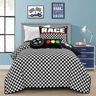 Chic Home Race 5 Piece Comforter Set High Speed Cars Planes Boats Theme Youth Design Bedding-Throw Blanket Decorative Pillow Shams Included Full