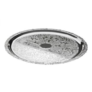 silver circular tray