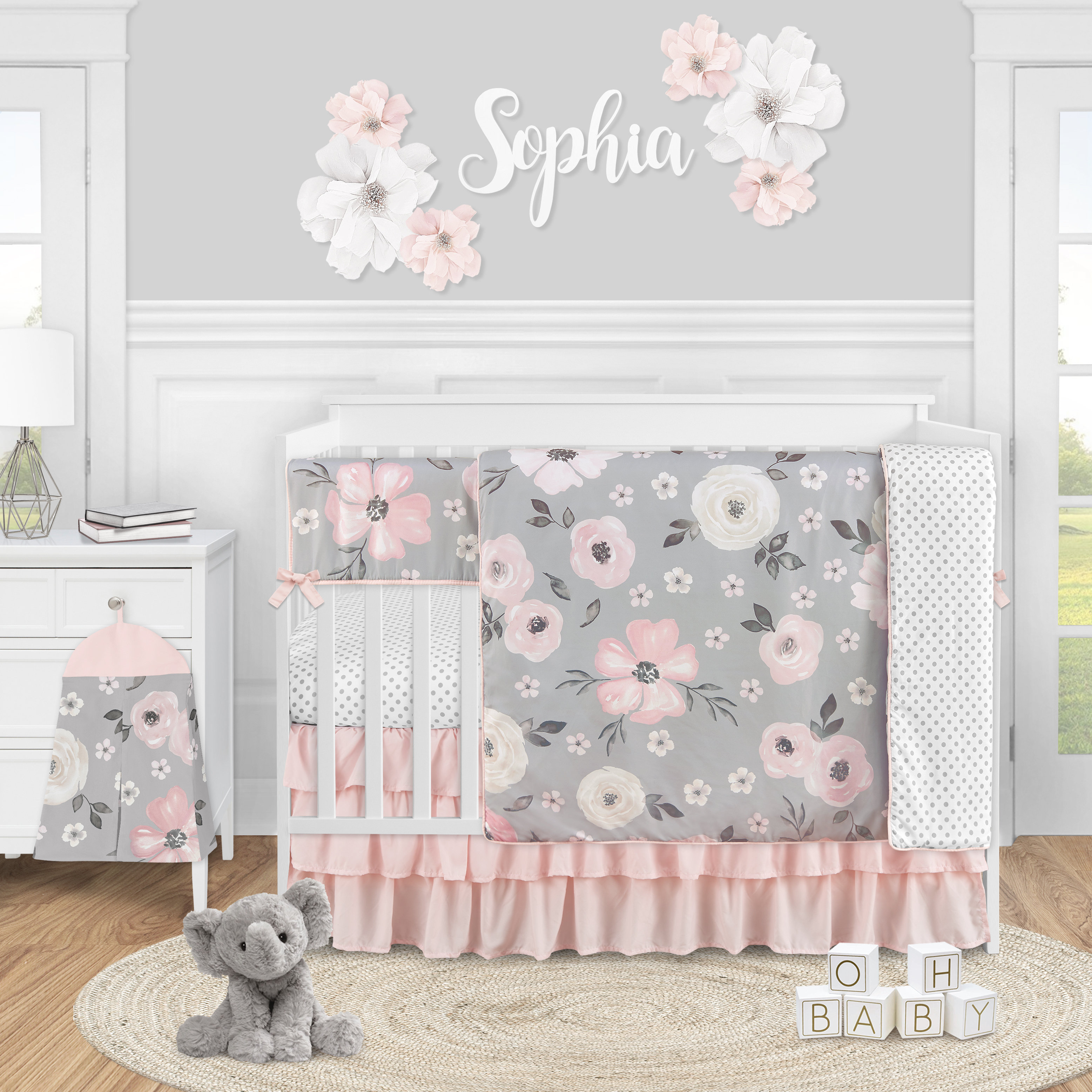 elegant baby girl crib bedding