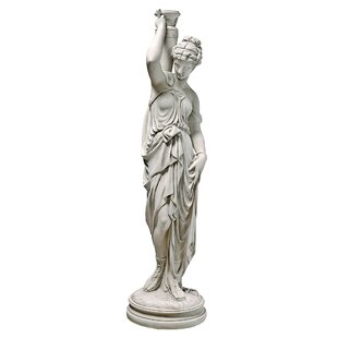 Ancient Greek cupbearer Hebe sculpture alabaster statue aged artifact 