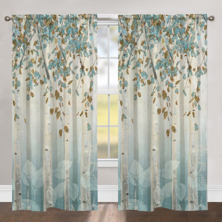 Forest Tree Window Curtains 2 Panel Bedroom Drapes Indoor Blackout Art Curtains 