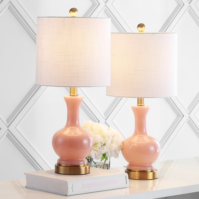 peach table lamp