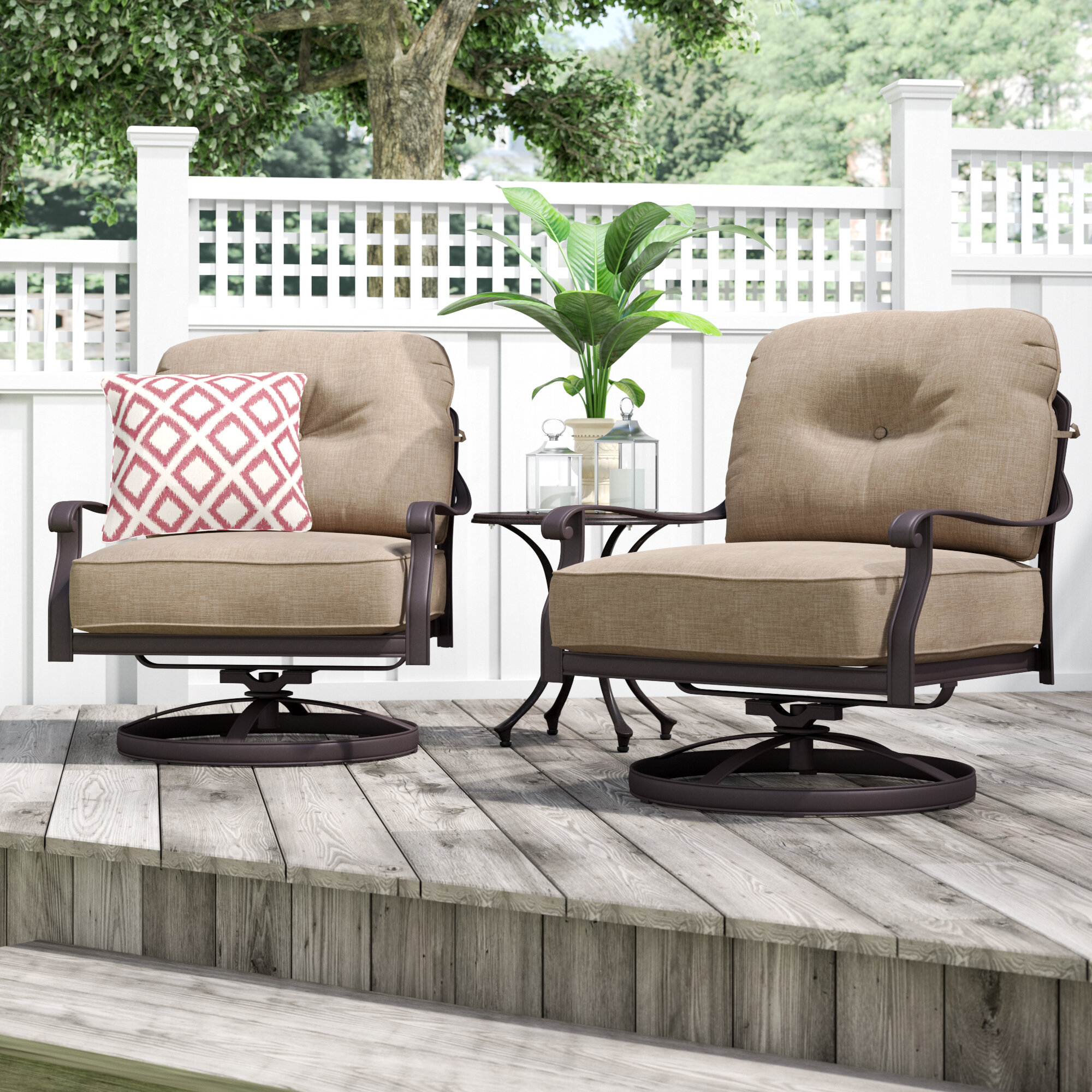 Three Posts Lebanon Club Patio Chair With Cushion Reviews Wayfair