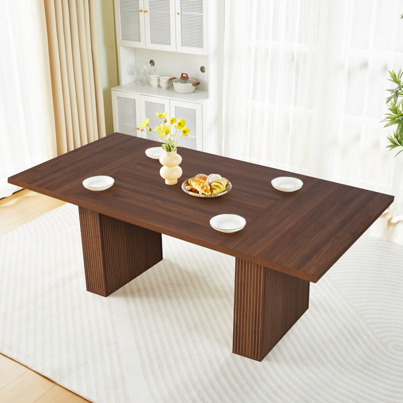 Corenda Rectangular Dining Table Color: Walnut