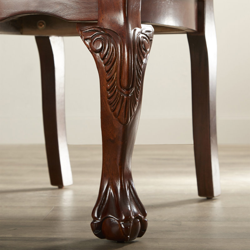Astoria Grand Christon Upholstered Queen Anne Back Side Chair In Brown Cherry Reviews Wayfair