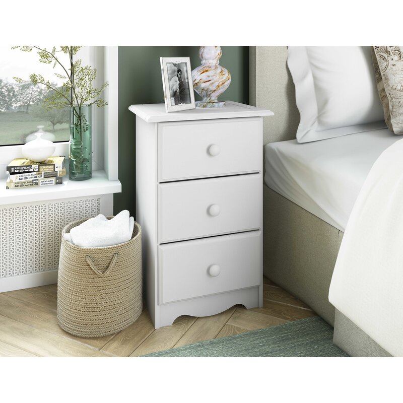 Charlton Home Wales 3 Drawer Nightstand Reviews Wayfair