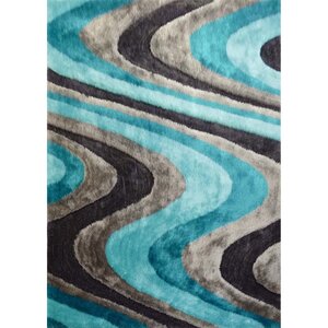 Living Shag Blue/Gray Rug