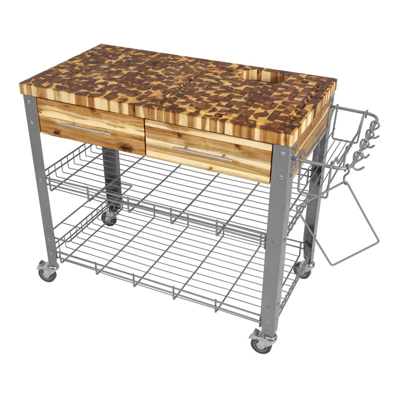 Thielsen Kitchen Cart Solid Wood & Reviews | AllModern