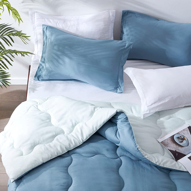 3 Piece Down Alternative Reversible Comforter and Pillow Shams 