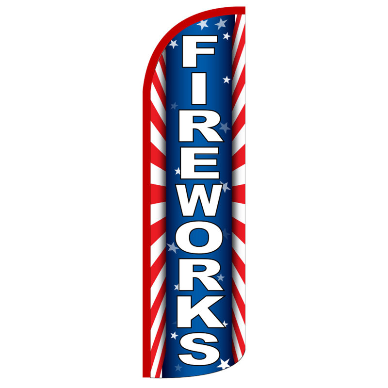 Neoplex Fireworks Polyester 138 X 38 In Feather Banner Wayfair