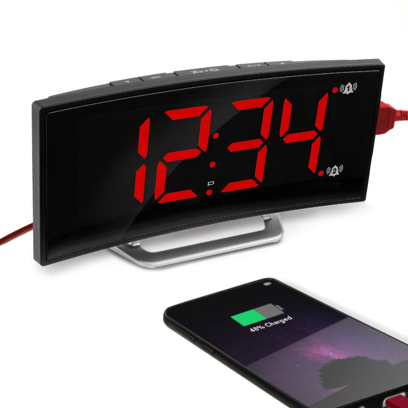 marathon digital desktop clock turn off alarm