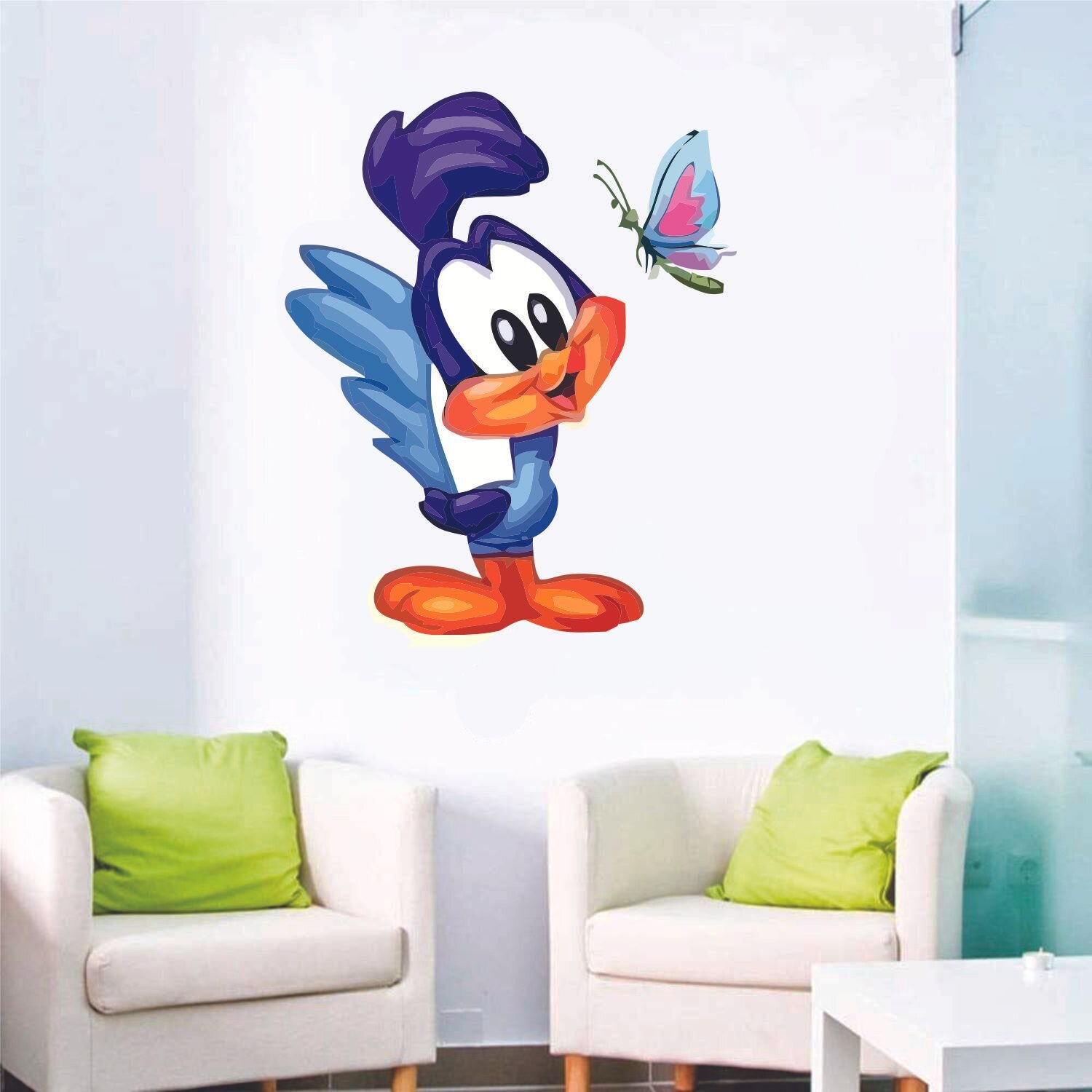 Design With Vinyl Baby Roadrunner Butterfly Looney Tunes Cartoon Wall Decal Wayfair